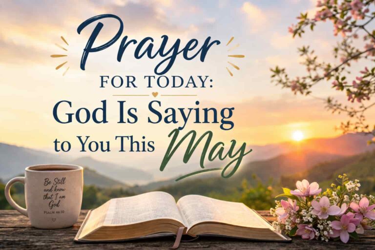 Daily Prayer For Today God Is Saying to You This May