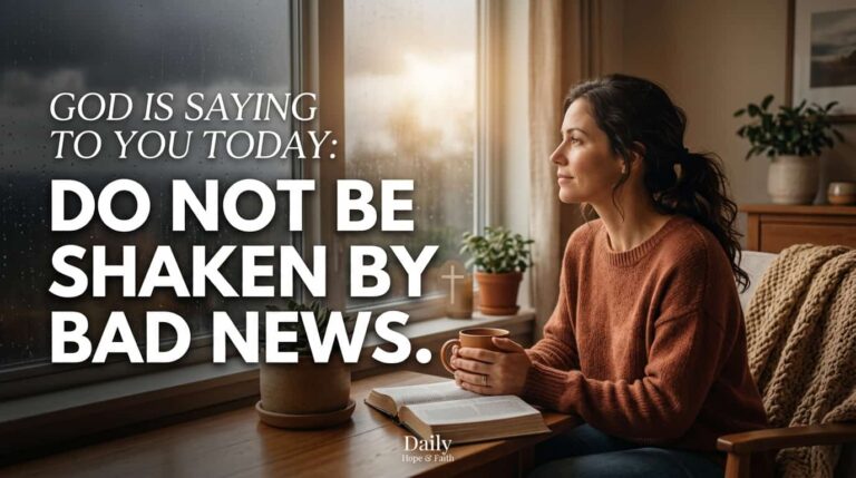 God Is Saying To You Today: Do Not Be Shaken By Bad News