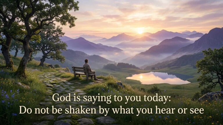 God is saying to you today: