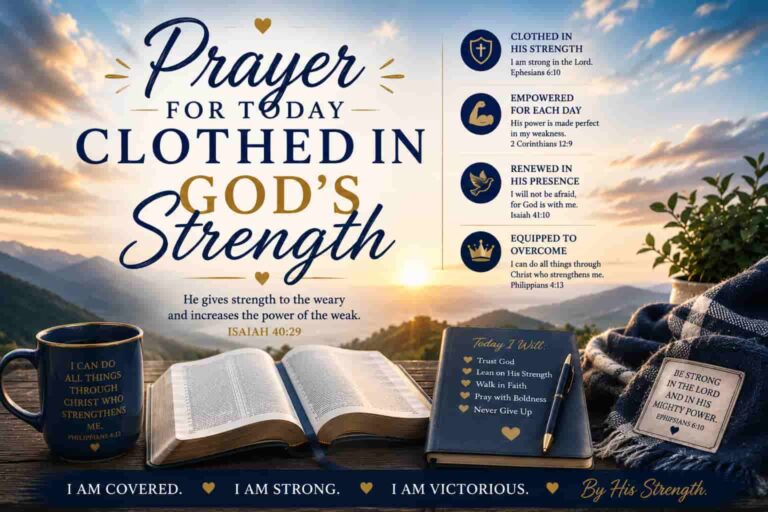 Daily Prayer For Today - Clothed In God’s Strength
