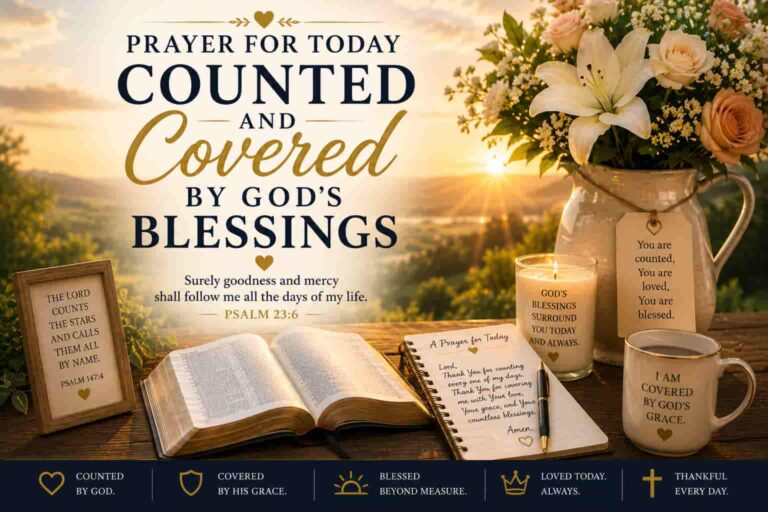 Daily Prayer For Today - Counted and Covered by God’s Blessings