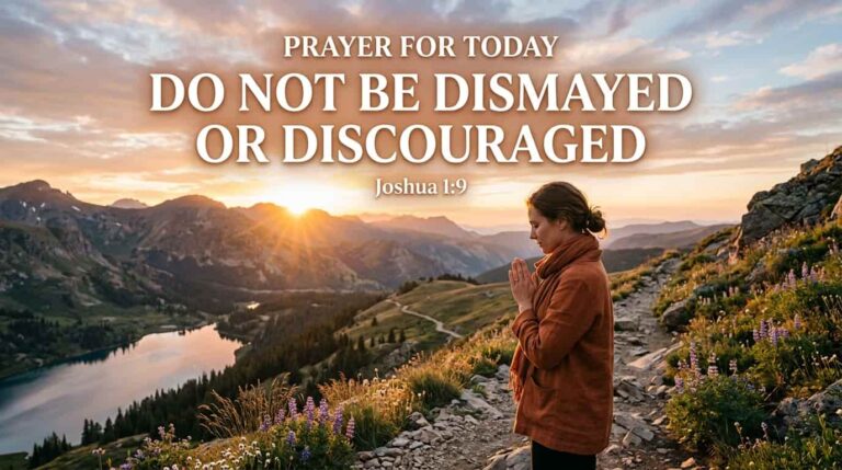 Daily Prayer For Today - Do Not Be Dismayed Or Discouraged