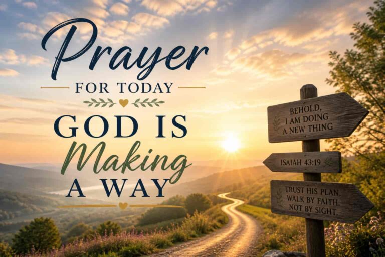 Daily Prayer For Today - God Is Making A Way