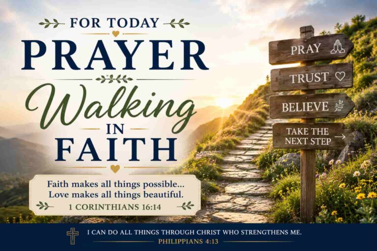 Daily Prayer For Today - Prayer - Walking in Faith