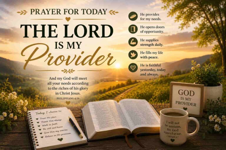Daily Prayer For Today - The Lord Is My Provider