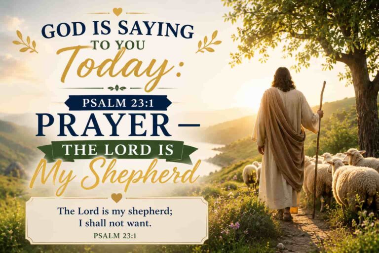 God Is Saying to You Today Psalm 23-1 Prayer The Lord Is My Shepherd