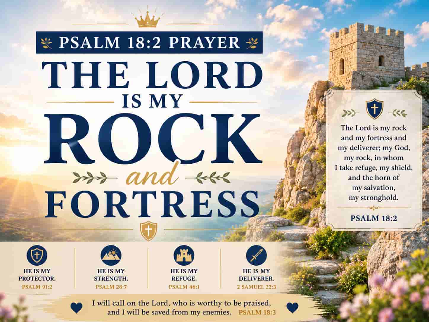 God is saying to you today: Psalm 18:2 Prayer