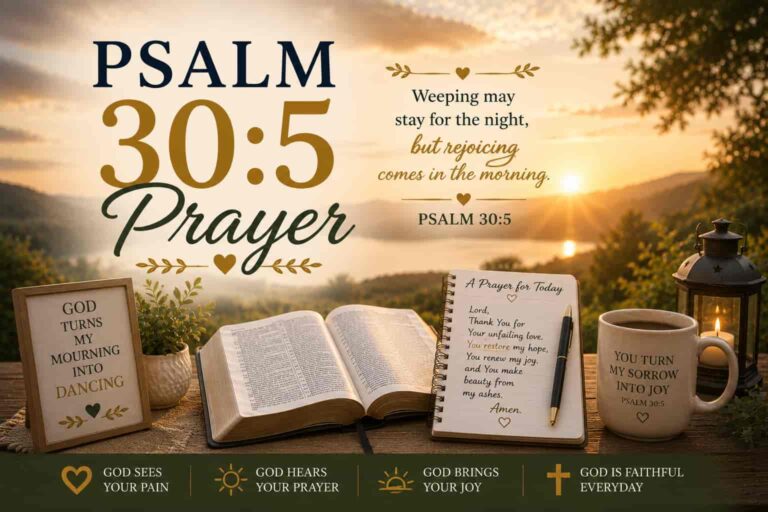 God is saying to you today: Psalm 30:5 Prayer