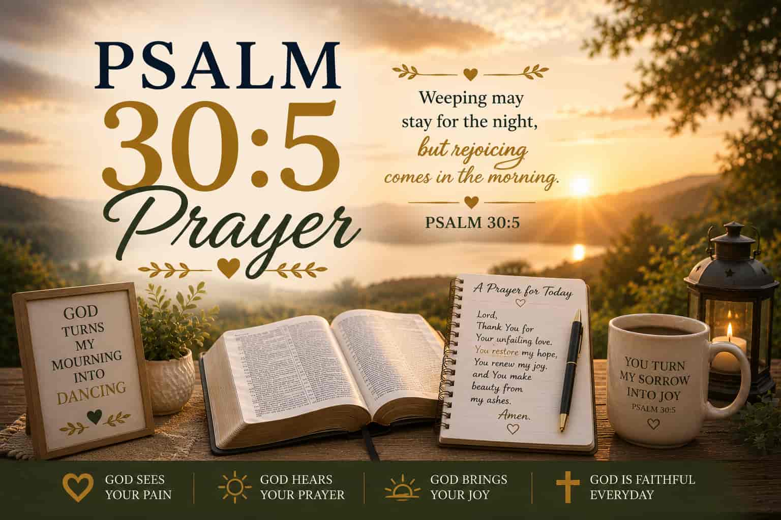 God is saying to you today: Psalm 30:5 Prayer