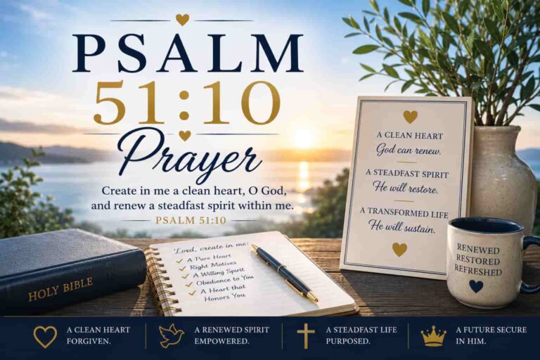 God is saying to you today: Psalm 51:10 Prayer
