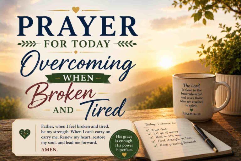 Prayer For Today - Overcoming When Broken and Tired