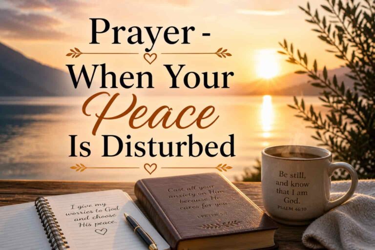 Daily Prayer For Today - When Your Peace Is Disturbed