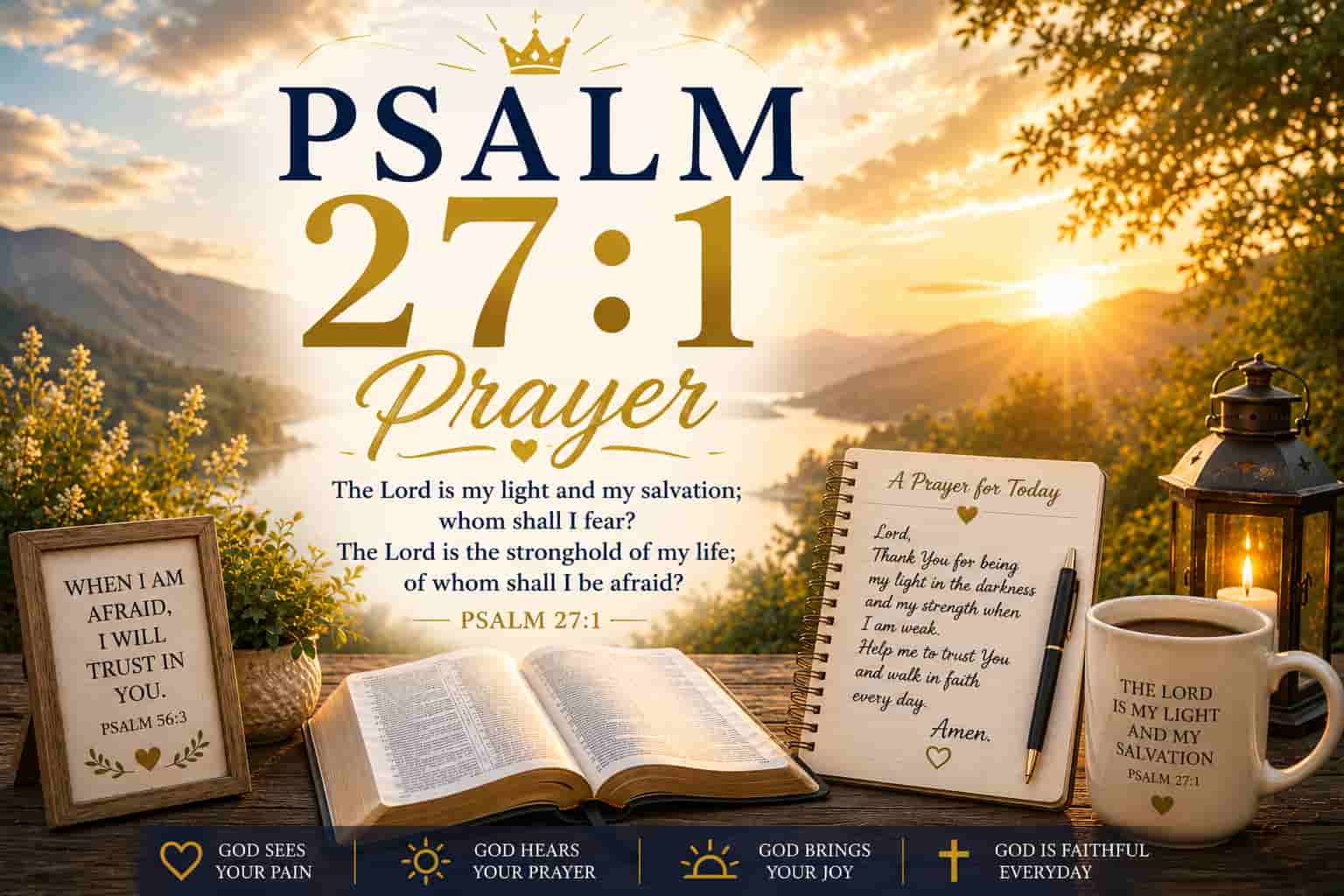 God is saying to you today: Psalm 27:1 Prayer