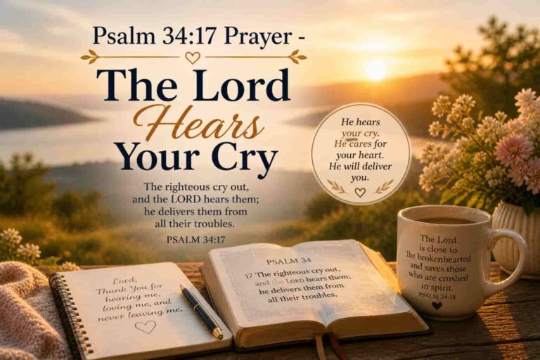 God is saying to you today: Psalm 34:17 Prayer