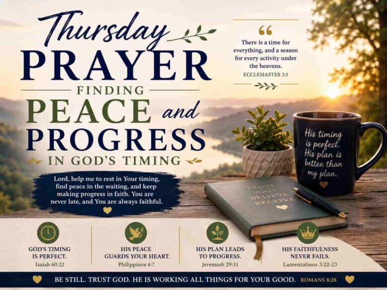 Thursday Prayer: Finding Peace and Progress in God’s Timing