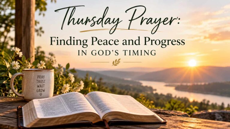 Thursday Prayer: Finding Peace and Progress in God’s Timing