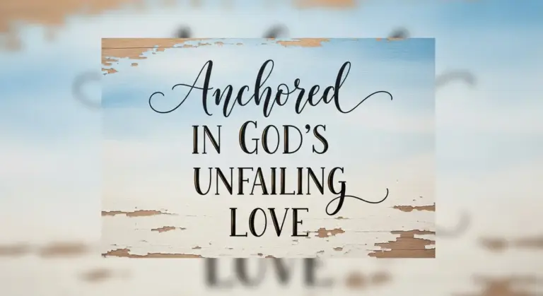 Daily Prayer For Today Prayer: Anchored in God's Unfailing Love