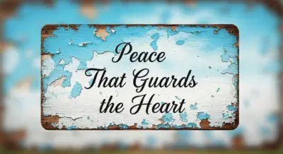 Prayer For Today Prayer: Peace That Guards the Heart